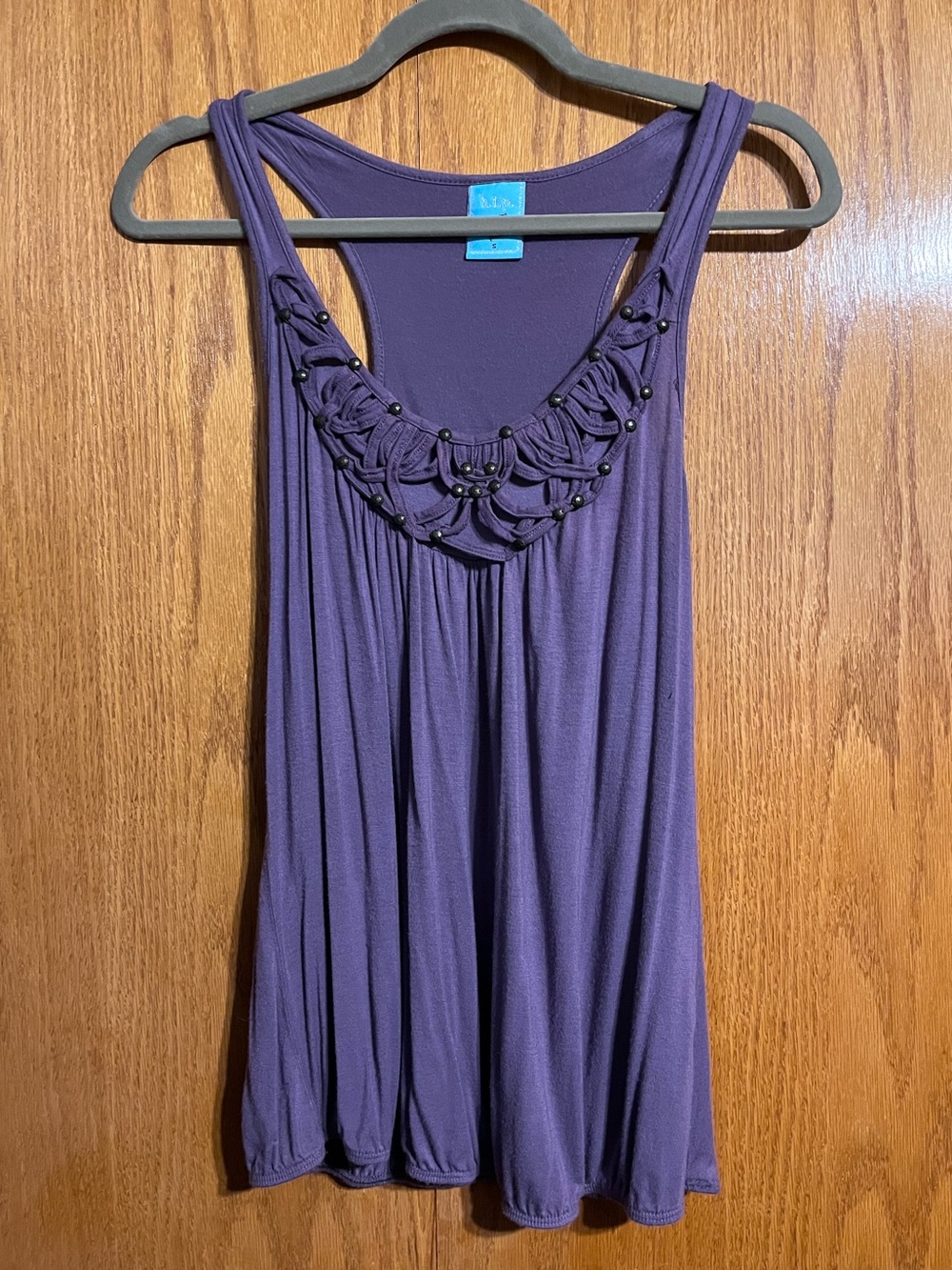 h.i.p. Purple Embellished Tank Top